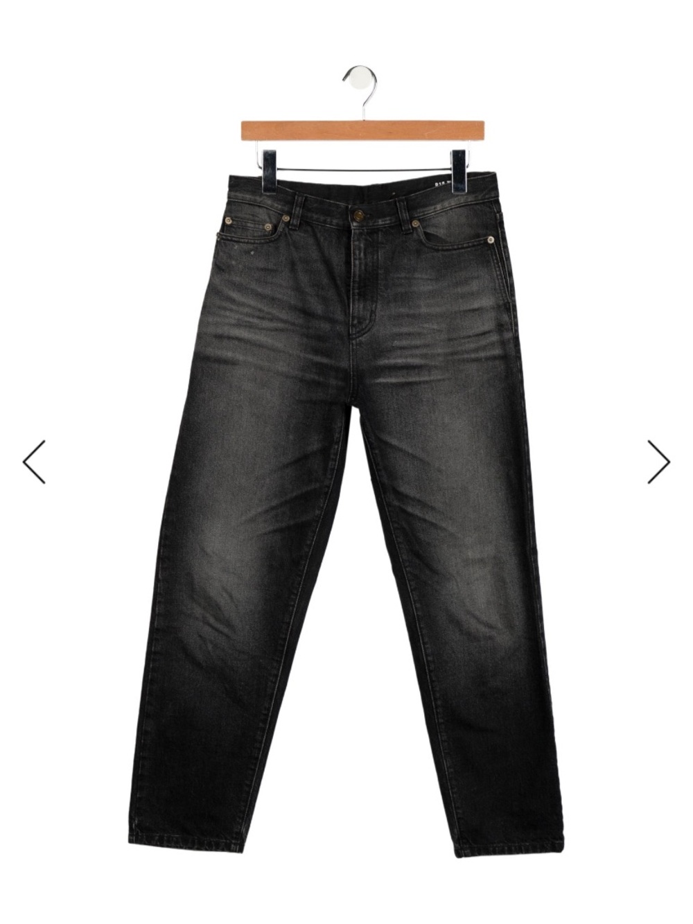 Saint Laurent Women’s High-Rise Black Washed Jeans Jeans SZ 25